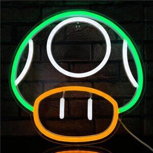 Super Mario Mushroom LED Neon Light Game Sign Room Decor Nintendo Retro NES New